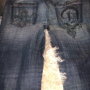 Antik denim embellished pockets bootcut jeans